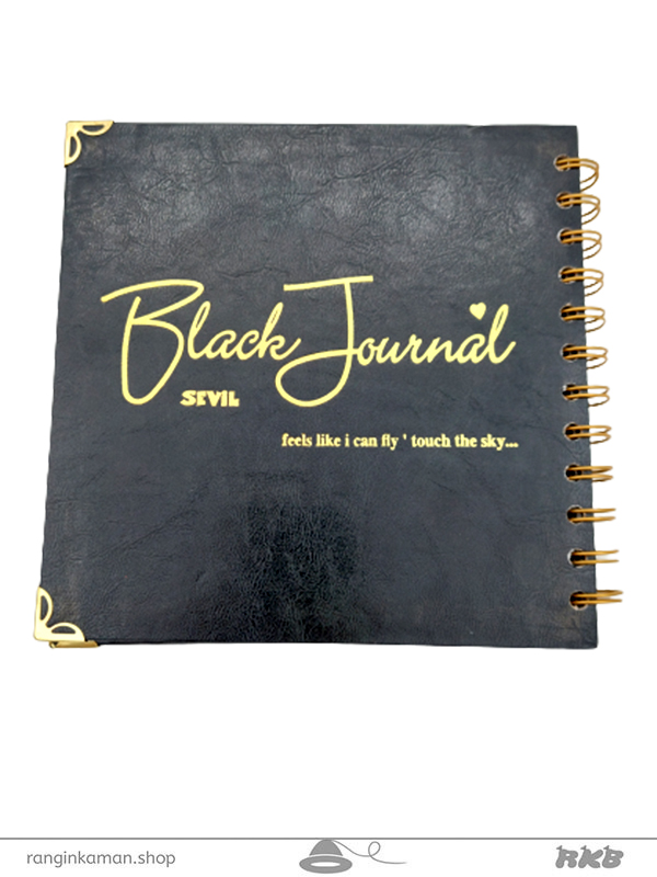 دفترچه نوت سیمی بلک Black wired notebook