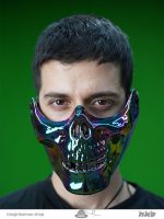 نقاب اسکلت براق Shiny skeleton mask