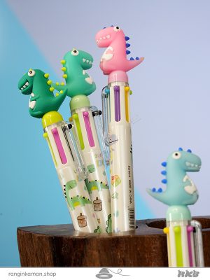 خودکار 6 رنگ دایناسور dinosaur 6 color pen