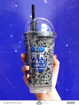لیوان اسموتی طرح فضانورد Astronaut design smoothie glass