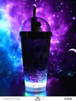 لیوان اسموتی طرح فضانورد Astronaut design smoothie glass