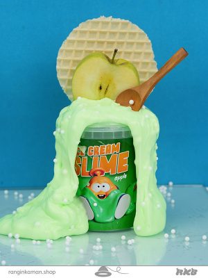 بستنی اسلایم سیب سبز Green apple slime ice cream