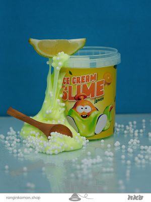 بستنی اسلایم لیمویی Lemon slime ice cream