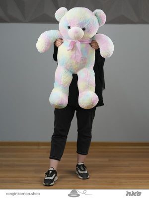 عروسک خرس رنگارنگ سایز بزرگ Big size colorful teddy bear