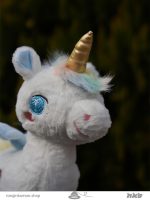 عروسک یونیکورن چشم قشنگ سایز متوسط Medium size unicorn doll with beautiful eyes