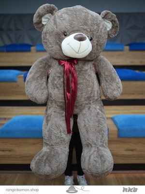 عروسک خرس روبان دار بزرگ کد 8-837 Big teddy bear with ribbon