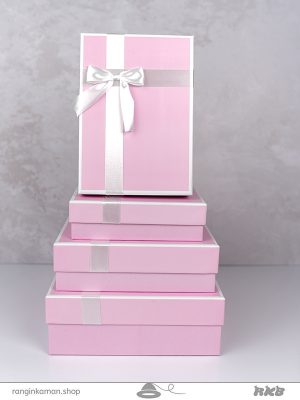 جعبه کادو صورتی پاستیلی Pastel pink gift box