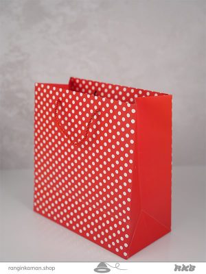 ساک دستی طرح خالدار قرمز Hand bag with red spotted design