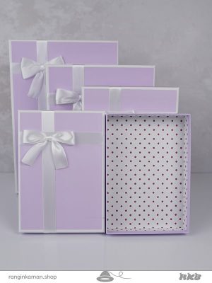 جعبه کادو یاسی پاستیلی Pastel lilac gift box