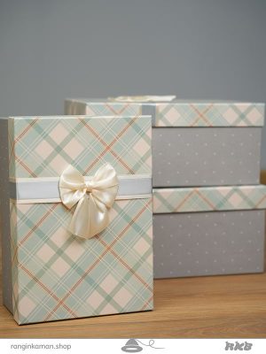 جعبه هدیه مستطیلی چهارخونه Rectangular gift box