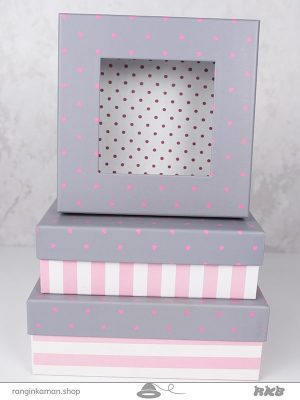 جعبه کادو مربع طلقی ( 3 سایز ) Talaki square gift box