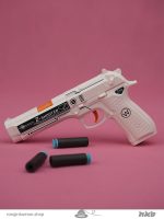 اسباب بازی تفنگ سفید تیر پرتاب کن White gun toy