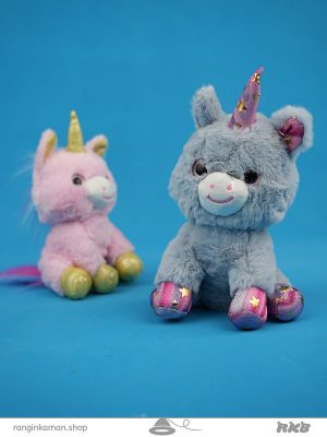 عروسک اسب تک شاخ چشم عسلی Honey-eyed unicorn pony doll