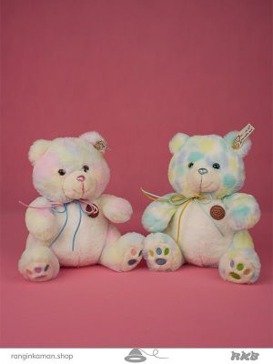 عروسک خرس نشسته رنگی Colored sitting bear doll