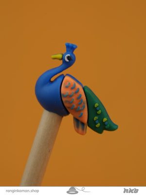 سر مدادی فانتزی سیلیکونی طرح طاووس Peacock fantasy silicon pencil head