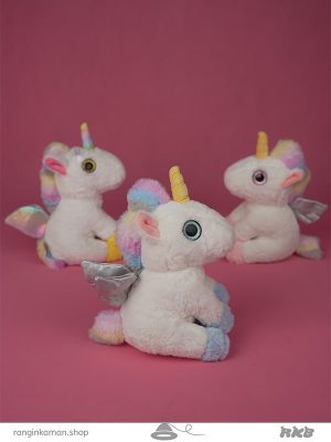 عروسک اسب تک شاخ نشسته Sitting unicorn doll