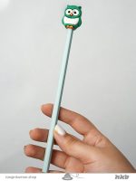 مداد پاکن دار حیوانات بزرگ طرح جغد Large animal eraser pencil with owl design