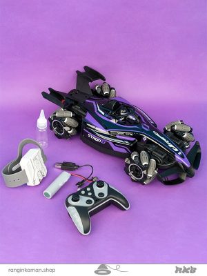 اسباب بازی ماشین کنترلی مسابقه ای دودزا کد Smoke racing control car toy 1110