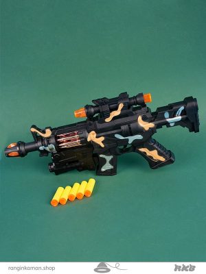 اسباب بازی تفنگ موزیکال و تیر فومی کد 6885 Toy musical gun and foam arrow