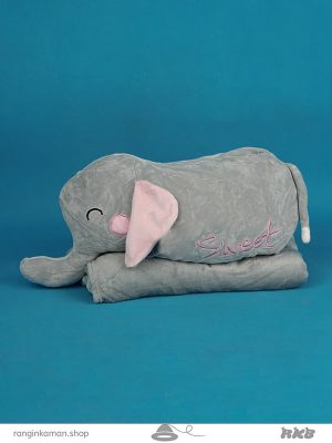عروسک فیل پتو دار کد 240_941 Elephant doll with a blanket