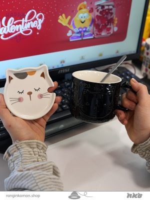 ماگ طرح گربه کد Cat design mug 10734